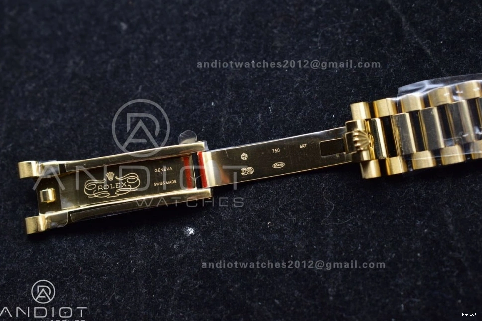 Bracelet Steel QF 36 V5 on DayDate vr3255 (Gain Best President YG Weight) Edition Dial 904L Gold 0225